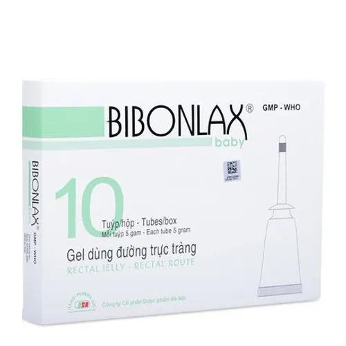 Gel dùng đường trực tràng Bibonlax Baby điều trị táo bón (10 tuýp x 5g)