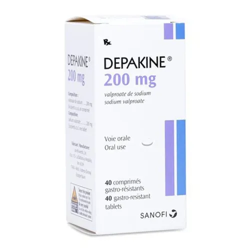 Viên nén kháng dịch vị Depakine 200mg điều trị động kinh (chai 40 viên)