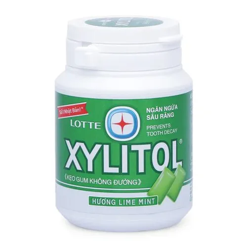 Kẹo sing-gum không đường ngăn ngừa sâu răng hương chanh bạc hà Lotte Xylitol (51.1g)