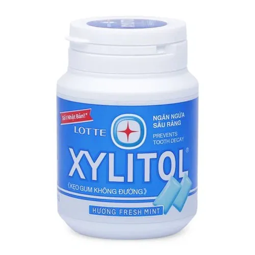Kẹo sing-gum không đường ngăn ngừa sâu răng hương bạc hà Lotte Xylitol (51.1g)