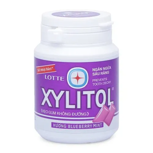 Kẹo sing-gum không đường ngăn ngừa sâu răng hương nho bạc hà Lotte Xylitol (51.1g)