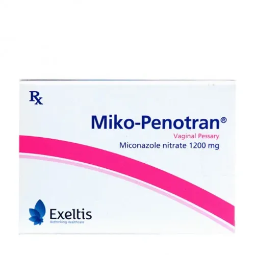 Viên đặt âm đạo Miko-Penotran 1200mg điều trị bệnh nấm candida âm đạo và viêm âm đạo (1 vỉ x 1 viên)