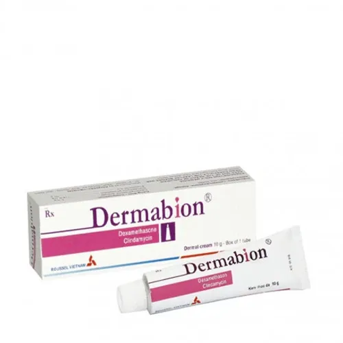 Thuốc dùng ngoài Dermabion trị bệnh ngoài da có đáp ứng corticoid tại chỗ và bội nhiễm (tuýp 10g)