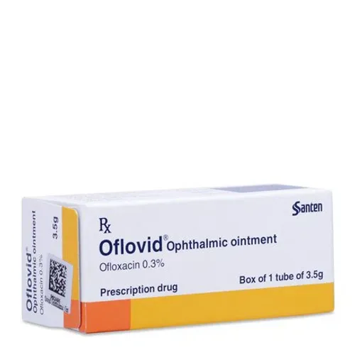 Thuốc mỡ tra mắt Oflovid Ophthalmic Ointment 0.3% điều trị các bệnh nhiễm khuẩn mắt (tuýp 3.5g)