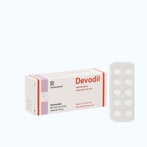 Viên nén Devodil 50mg điều trị ngắn hạn chứng lo âu, rối loạn hành vi nghiêm trọng (2 vỉ x 10 viên)