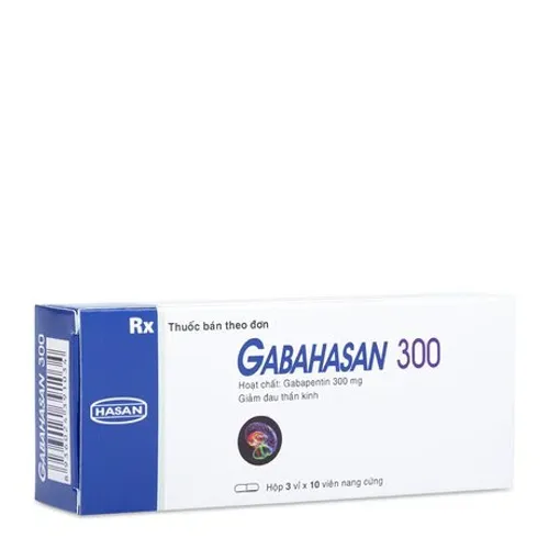 Viên nang Gabahasan 300 mg điều trị hỗ trợ đau do viêm các dây thần kinh ngoại biên (3 vỉ x 10 viên)