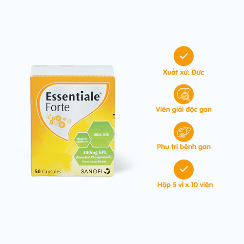 Viên nang Essentiale Forte điều trị viêm gan, xơ gan (5 vỉ x 10 viên)