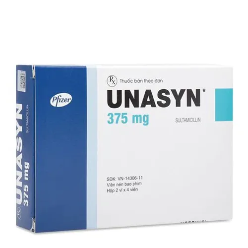 Viên nén Unasyn 375mg điều trị nhiễm khuẩn (2 vỉ x 4 viên)