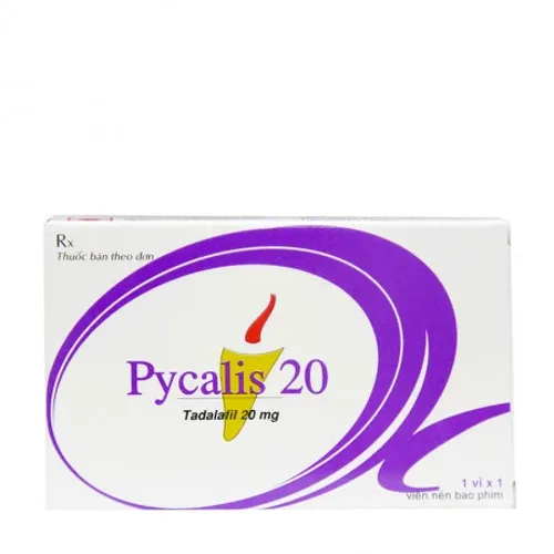 Viên nén PYCALIS 20MG điều trị rối loạn cương dương (1 vỉ x 1 viên)