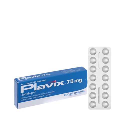 Viên nén Plavix 75mg phòng ngừa thành lập cục máu đông, huyết khối (1 vỉ x 14 viên)