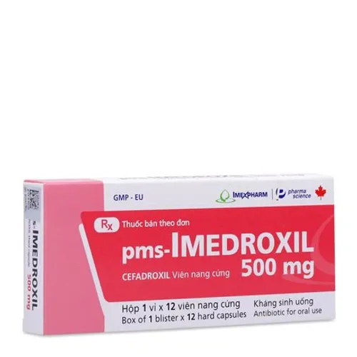 Viên nang Imedroxil 500mg điều trị nhiễm khuẩn (1 vỉ x 12 viên)
