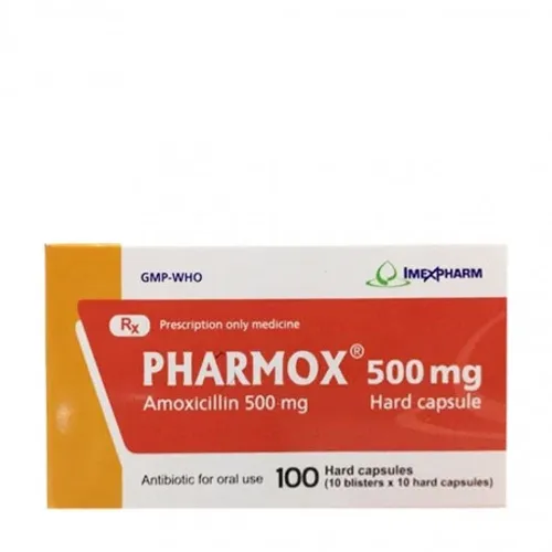 Viên nang Pharmox 500mg điều trị nhiễm khuẩn (10 vỉ x10 viên)