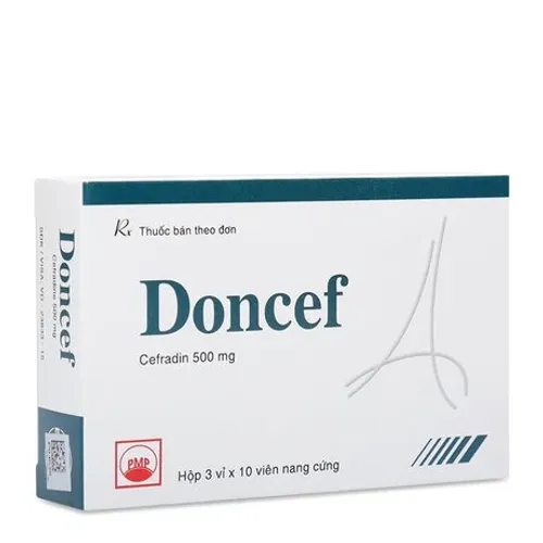 Viên nang Doncef 500mg kháng sinh điều trị nhiễm khuẩn (3 vỉ x 10 viên)