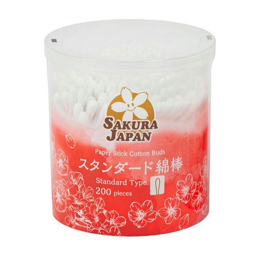 Tăm bông tiêu chuẩn kháng khuẩn Sakura TB01 (200 que/hộp)
