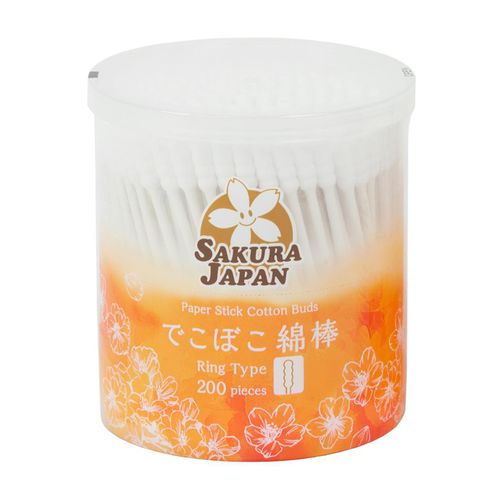 Tăm bông kháng khuẩn dạng xoắn Sakura TB03 (200 que/hộp)