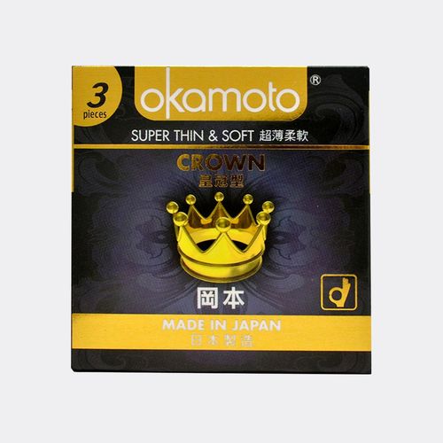 Bao cao su Okamoto Crown (3 cái/hộp)