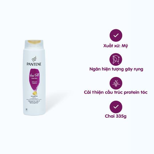 Dầu gội giảm rụng tóc Pantene Pro-V Hair Fall Control Shampoo (Chai 335g)