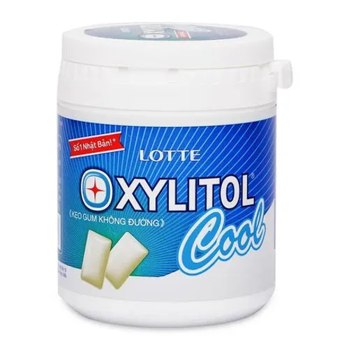 Kẹo sing-gum không đường ngăn ngừa sâu răng hương bạc hà Lotte Xylitol Cool (145g/hộp)