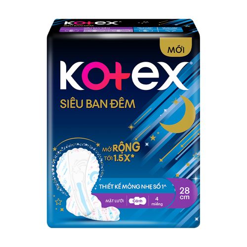 Băng vệ sinh siêu mỏng cánh ban đêm Kotex Style (4 miếng/gói)