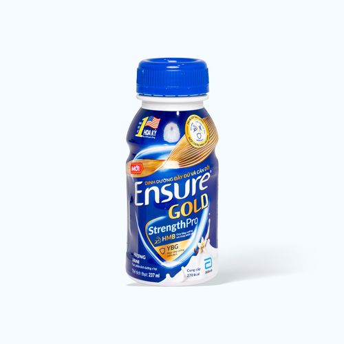 Sữa nước dinh dưỡng ENSURE GOLD StrengthPro tăng cường sức khỏe và hệ miễn dịch hương vani chai (237ml)