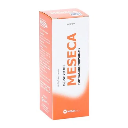 Thuốc xịt mũi Meseca 50mcg trị và dự phòng viêm mũi dị ứng theo mùa (chai 60 liều)