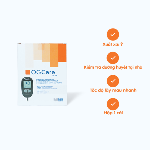 Máy đo đường huyết cá nhân OGCARE lấy máu cực nhanh 0.1 giây (hộp 1 cái)