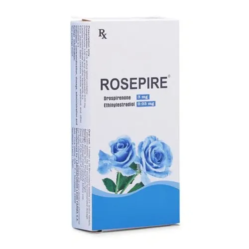 Viên nén Rosepire 3mg/0,03mg thuốc tránh thai hàng ngày (1 vỉ x 28 viên)