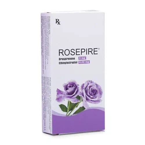 Viên nén Rosepire 3mg/0,02mg thuốc tránh thai hàng ngày (1 vỉ x 28 viên)
