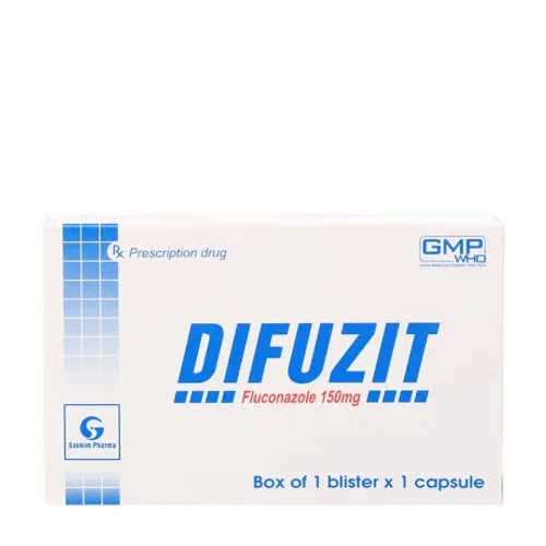 Viên nang Difuzit 150mg điều trị các bệnh nhiễm nấm (1 vỉ x 1 viên)