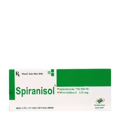 Viên nén Spiranisol phòng ngừa và điều trị nhiễm trùng răng miệng (2 vỉ x 10 viên)