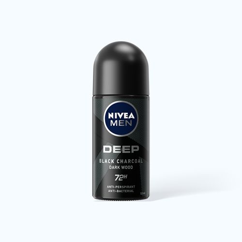 Lăn ngăn mùi than đen hoạt tính cho nam Nivea Men Deep Black Charcoal Dark Wood 72h (50ml)