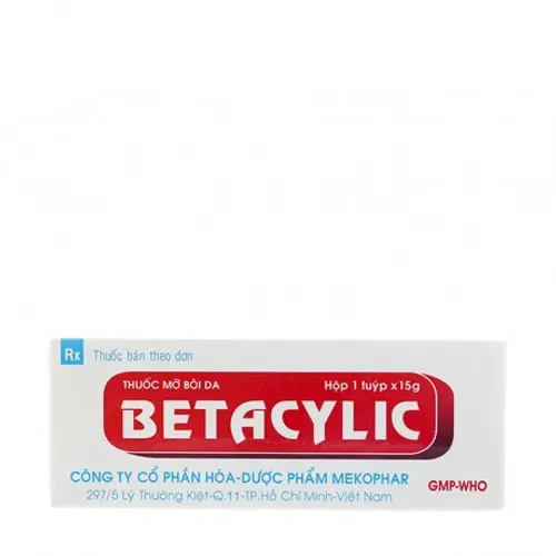Thuốc dùng ngoài Betacylic trị viêm da dị ứng, chàm, vảy nến, viêm thần kinh da (tuýp 15g)