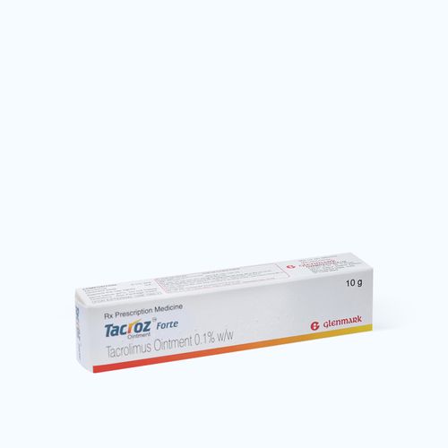 Thuốc dùng ngoài Tacroz 0.1% Fort điều trị viêm da cơ địa từ vừa đến nặng (tuýp 10g)