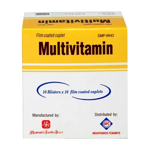 Viên nén Multivitamin phòng ngừa các bệnh thiếu vitamin nhóm B (10 vỉ x 10 viên)