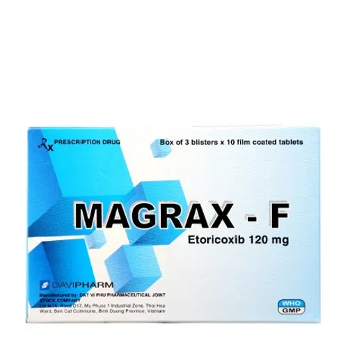 Viên nén Magrax - F 120mg điều trị cơn gout cấp (3 vỉ x 10 viên)