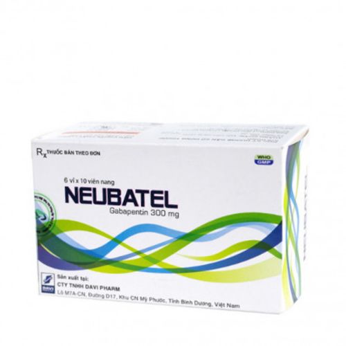 Viên nang Neubatel 300mg trị động kinh, viêm dây thần kinh (10 vỉ x 10 viên)