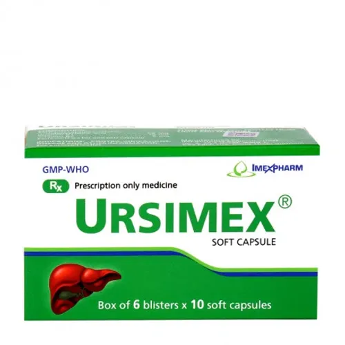 Viên nang Ursimex hỗ trợ cải thiện chức năng gan (6 vỉ x 10 viên)