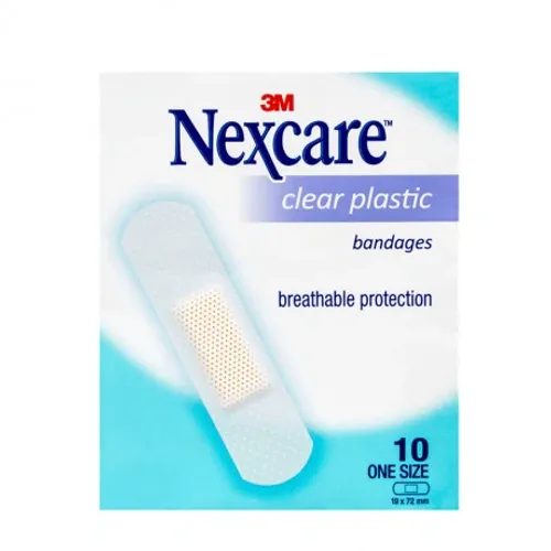 Băng keo cá nhân trong suốt Nexcare Clear Plastic (10 gói/hộp)