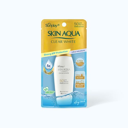 "Sữa Chống Nắng SUNPLAY Skin Aqua Clear White Dưỡng Da Sáng Mịn  SPF50+ PA++++ (Tuýp 55g)"