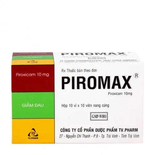 Viên nang Piromax 10mg kháng viêm, giảm đau xương khớp, viêm khớp dạng thấp (10 vỉ x 10 viên)