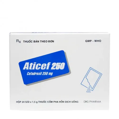Thuốc cốm pha hỗn dịch uống Aticef 250mg điều trị nhiễm khuẩn (24 gói x 1.5g)