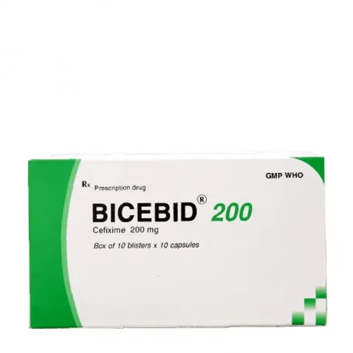 Viên nang Bicebid 200mg kháng sinh điều trị nhiễm khuẩn (10 vỉ x 10 viên)