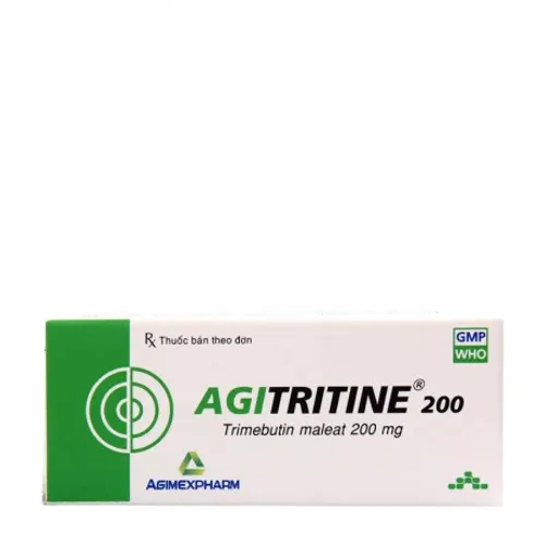 Viên nén Agitritine 200mg trị hội chứng ruột kích thích, co thắt dạ dày ruột (5 vỉ x 10 viên)