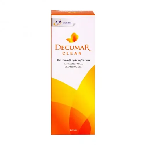 Gel rửa mặt DECUMAR Clean làm sạch da dành cho da mụn (Tuýp 50g)