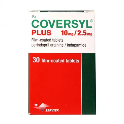 Viên nén Coversyl Plus 10mg/2.5mg điều trị tăng huyết áp (hộp 30 viên)