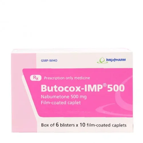 Viên nén Butocox 500mg trị viêm và đau do viêm khớp dạng thấp và viêm xương khớp (6 vỉ x 10 viên)