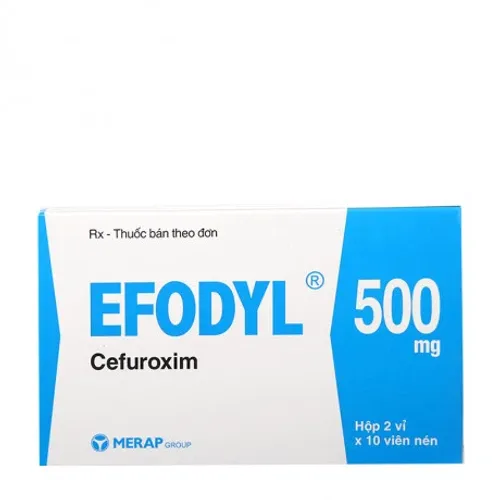Viên nén Efodyl 500mg kháng sinh điều trị nhiễm khuẩn (2 vỉ x 10 viên)