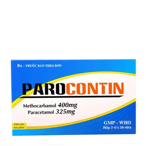 Viên nén Parocontin 400mg/325mg làm giảm đau các cơn đau (3 vỉ x 10 viên)