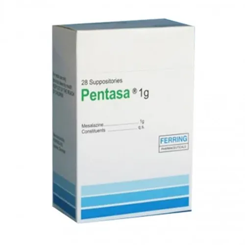 Viên đặt trực tràng Pentasa 1G điều trị viêm loét đại trực tràng (4 vỉ x 7 viên)