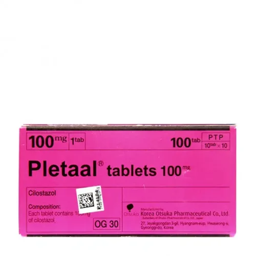 Viên nén Pletaal 100mg điều trị các triệu chứng thiếu máu cục bộ, nhồi máu não (10 vỉ x 10 viên)